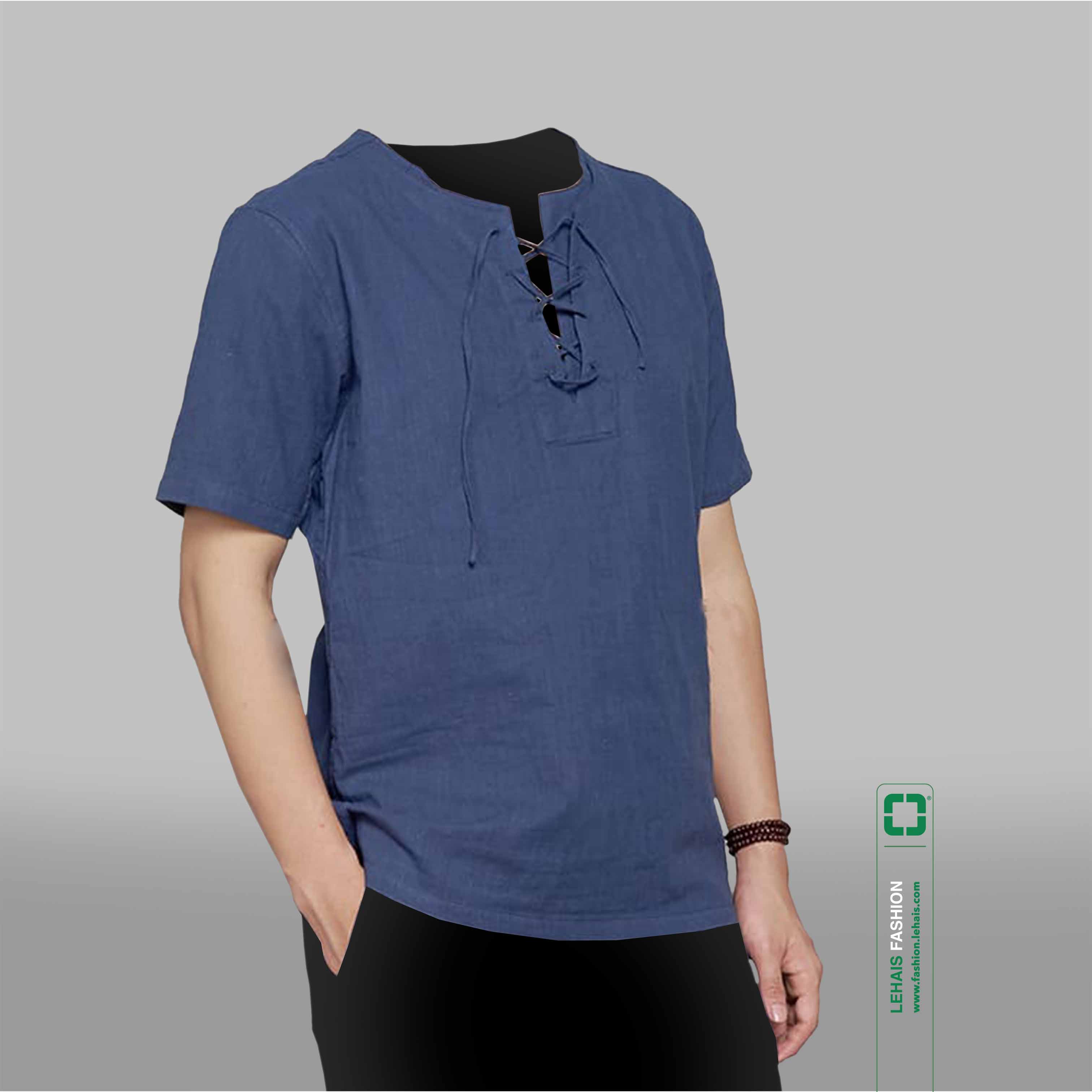 Men's short-sleeved round neck V-neck T-shirt here - A5LHFA