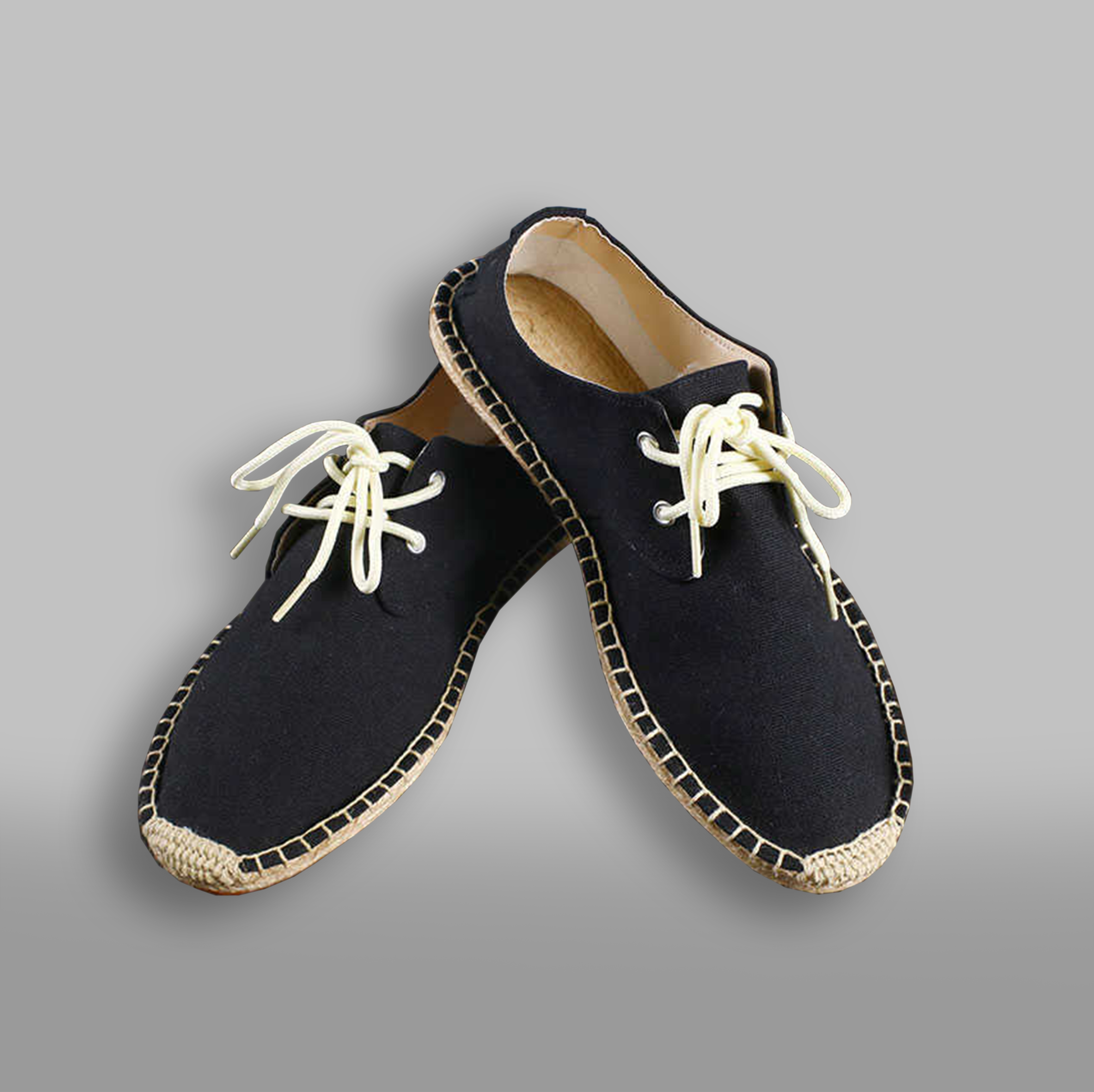 Lace-up straight toe canvas men's loafers - G4LHFA