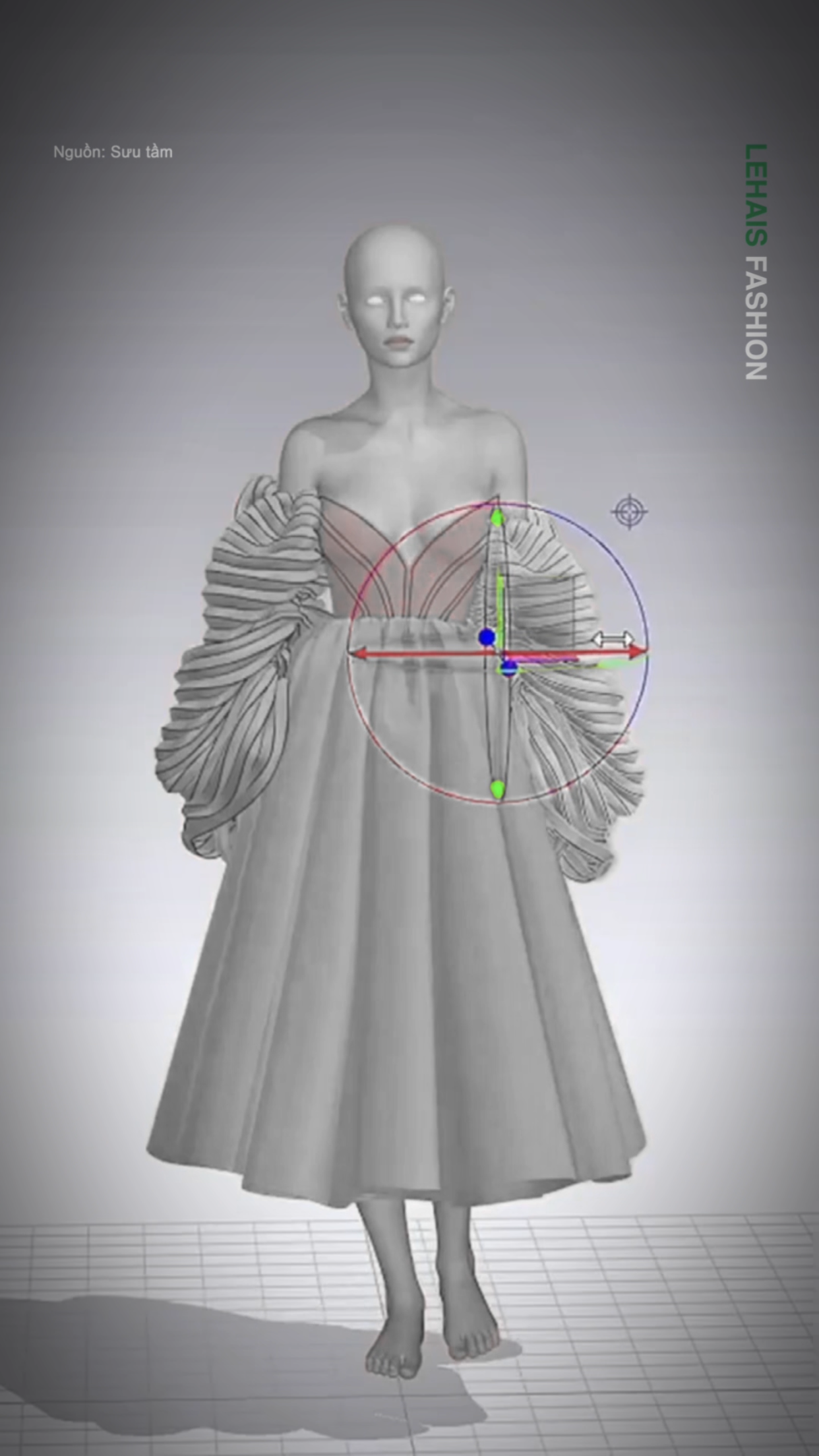 Chiếc váy được thiết kế bằng công nghệ 3D cực lộng lẫy